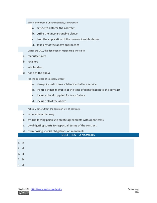 Business Law and the Legal Environment - Page 590